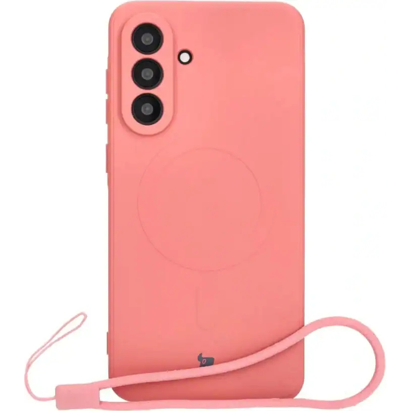 Bizon Case Силиконов Магнитен Sq Калъф за Samsung Galaxy A56 5G, тъмно розов - Image 5