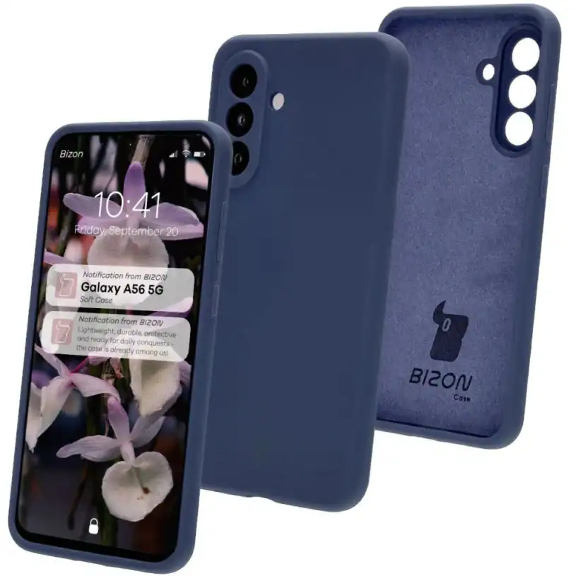 Bizon Soft Case Калъф за Samsung Galaxy A56 5G, тъмно син