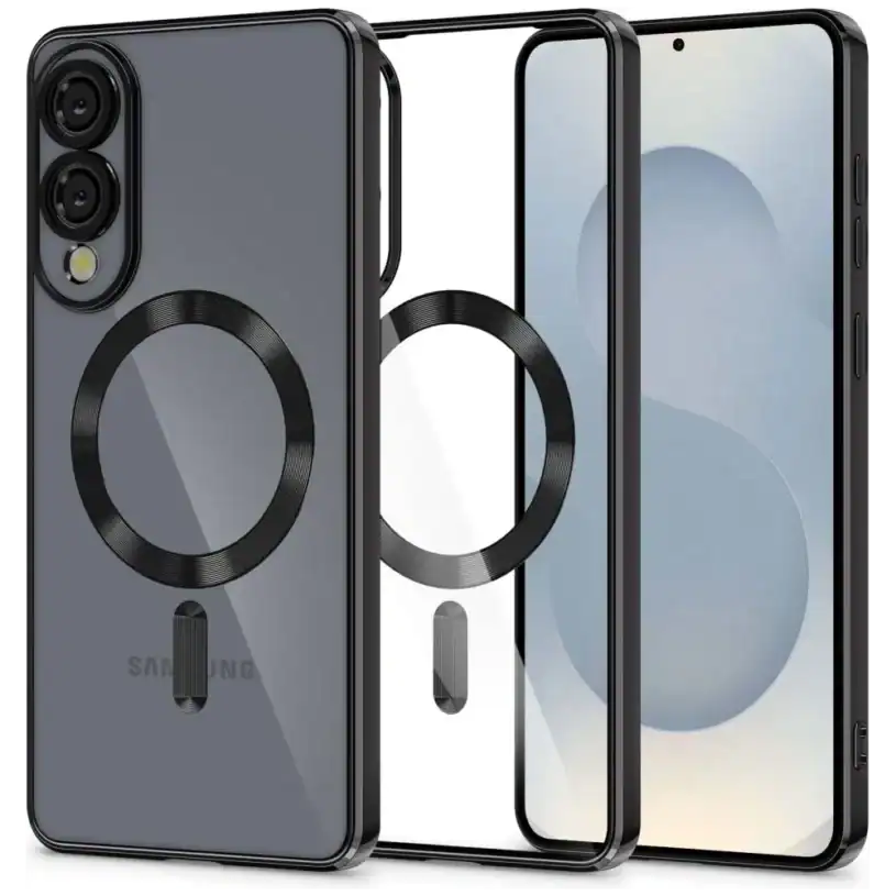 Case Tech-Protect Magflex MagSafe Калъф за Samsung Galaxy S25 Edge, блестящо черен