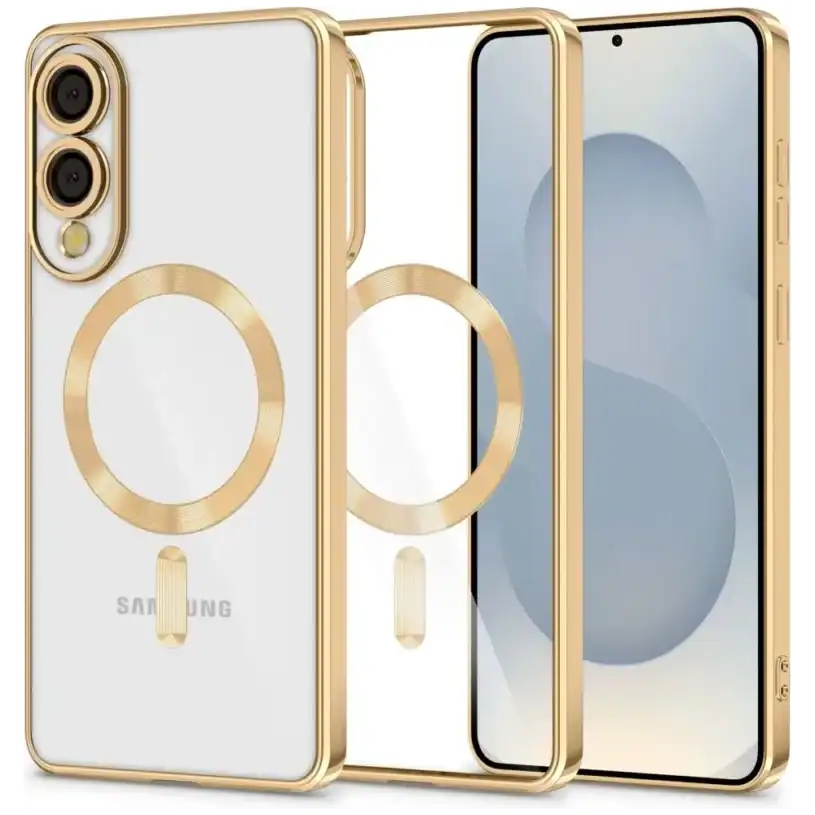 Case Tech-Protect Magflex MagSafe Калъф за Samsung Galaxy S25 Edge, блестящо златен
