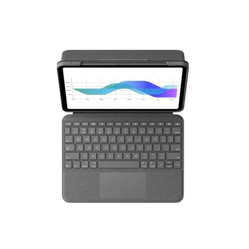 Калъф за клавиатура и тракпад за iPad Pro 11 (2020), iPad Pro 11 (2018), Logitech Folio Touch, Сив - Image 2