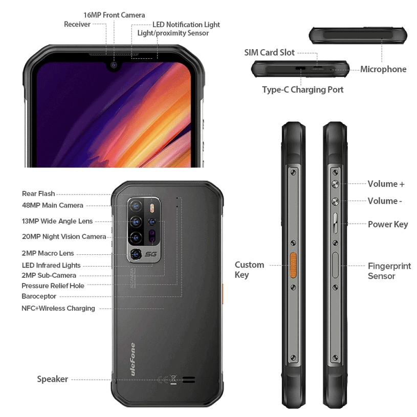 Смартфон Ulefone Armor 11 8 GB 256 GB, Black - Image 8