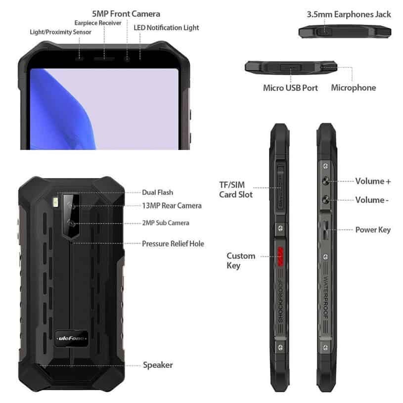 Смартфон Ulefone Armor X9 Pro 4 GB 64 GB, Черен - Image 7