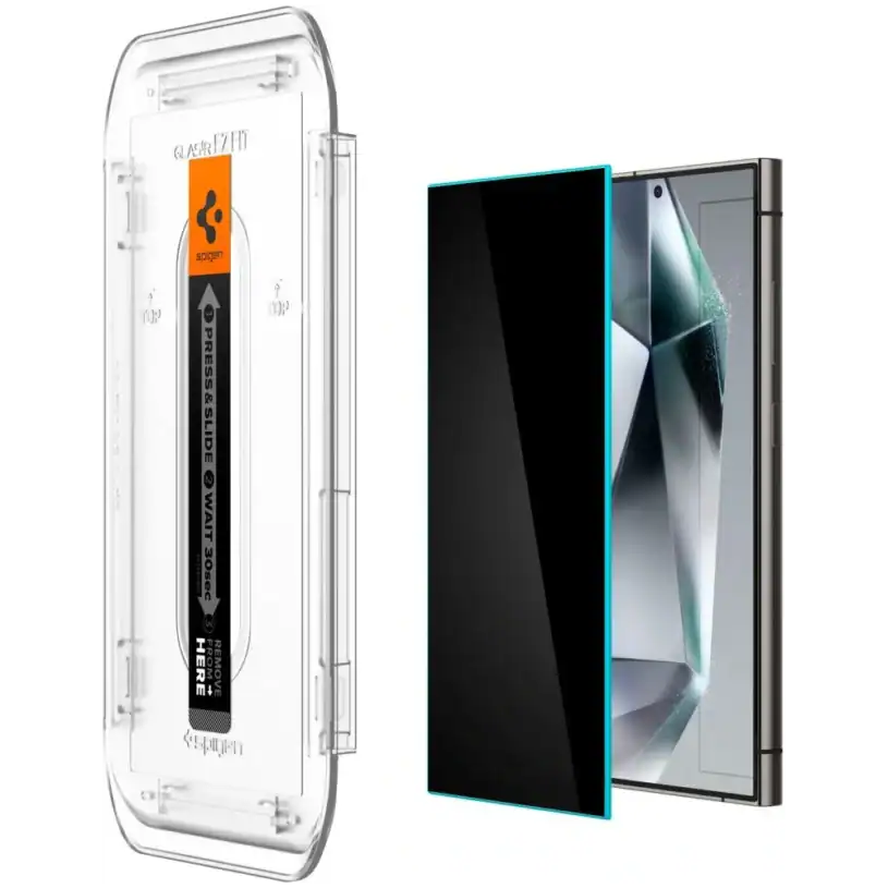 Spigen GLA tr.e.+ Fit Защитно Стъкло за Samsung Galaxy S24 Ultra Privacy [2 брой] - Image 3