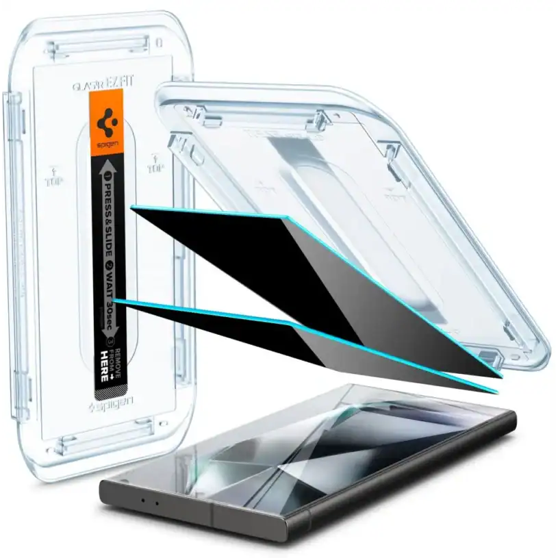 Защитно стъкло за Galaxy S24 Ultra Spigen GLAS.tR EZ Fit Privacy (2 бр.) - Image 2
