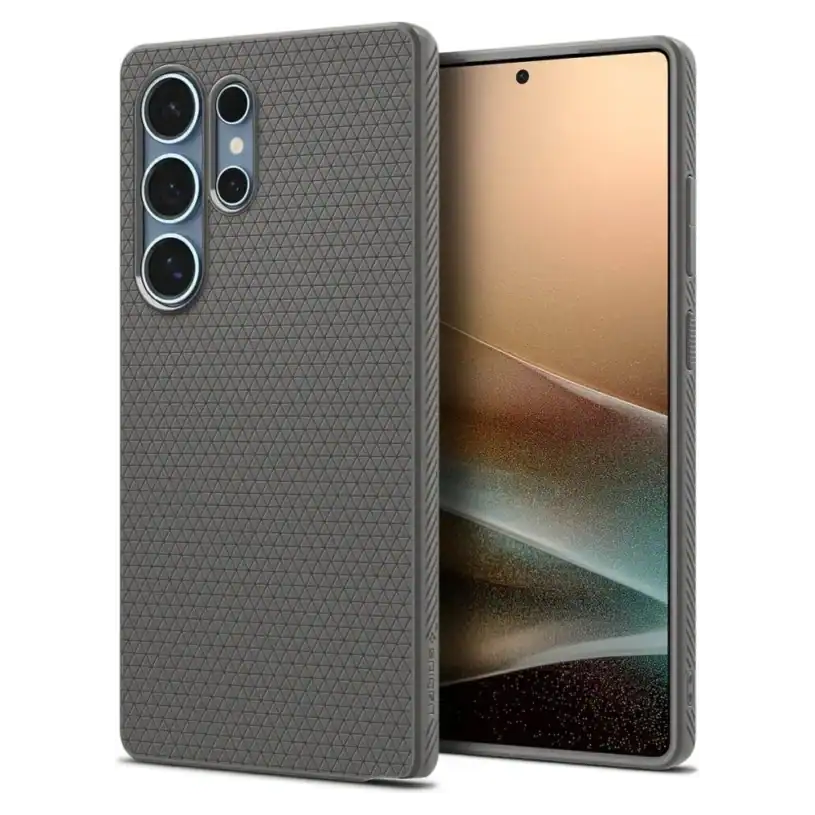 Spigen Liquid Air Калъф за Samsung Galaxy S25 Ultra, мраморно сив - Image 9
