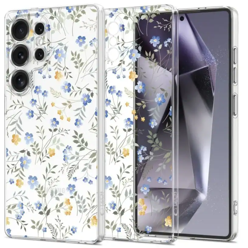 Калъф за Samsung Galaxy S25 Ultra Tech-Protect Flexair, пролетни цветя