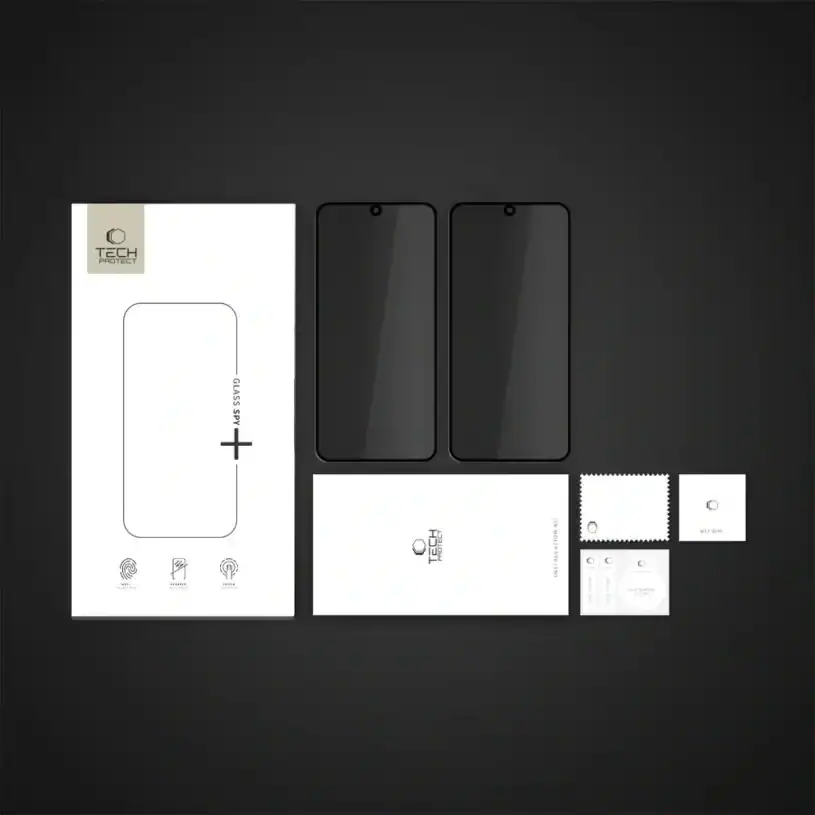Tech-Protect Glass Spy+ Защитно Стъкло за Samsung Galaxy S25 Edge Privacy [2 броя] - Image 6
