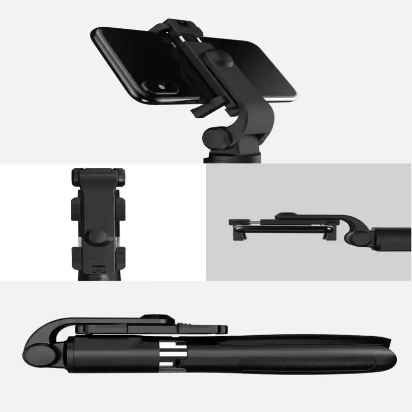Tech-Protect L01s Безжичен Селфи Стик Трипод, мраморно сив - Image 7