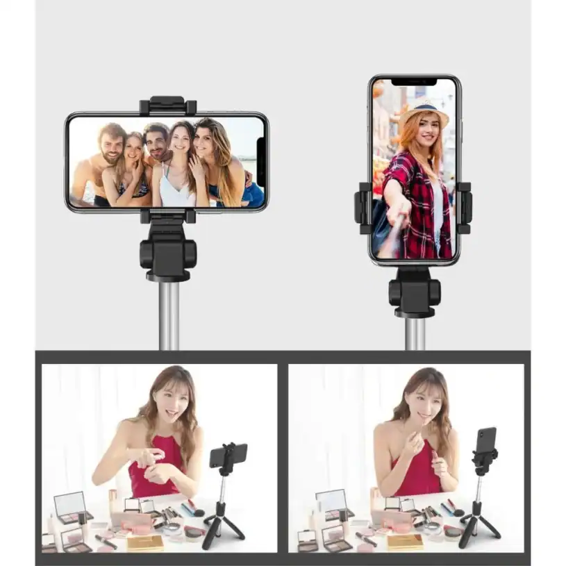 Tech-Protect L02s Безжичен Селфи Стик Трипод, черен - Image 9