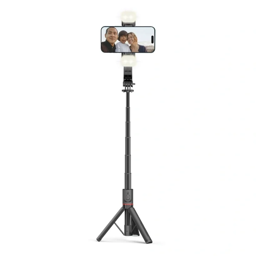 Tech-Protect L05s Безжичен Селфи Стик Трипод & LED Светлина, черен - Image 10