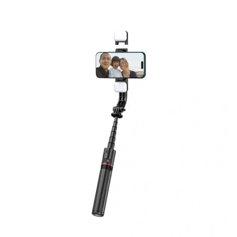 Tech-Protect L05s Безжичен Селфи Стик Трипод & LED Светлина, черен - Image 8